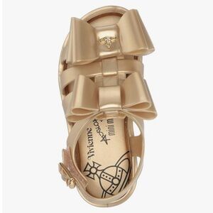Mini Melissa x Vivienne Westwood Gold Sandals Size 6